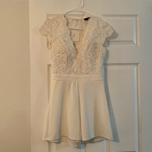White lace romper